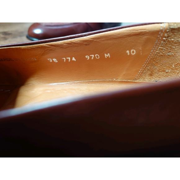 Johnston & Murphy Loafers Dress Shoes Tobacco Brown Size 10 M Made In Spain